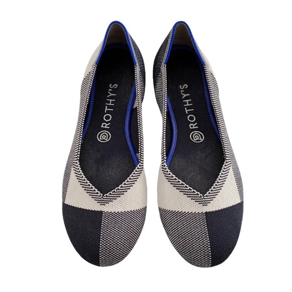 Rothy’s Captoe Round Black and Cream Ballet Flats - Picture 3 of 7